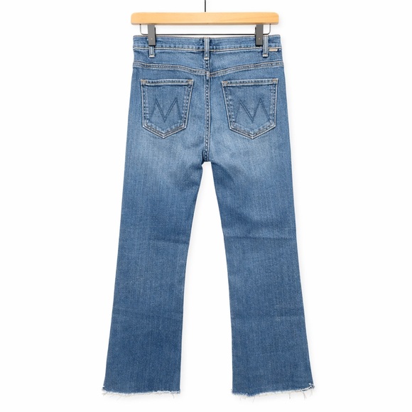 MOTHER The Hustler Ankle Fray Jeans Women’s Size 29 Blue Wash Raw Hem - Picture 2 of 9